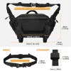 fandao nouveau sac banane d'extérieur pour ventilateur militaire, sac de poitrine tactique fonctionnel à bandoulière sacoche multifonctionnelle résistante à l'usure