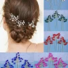 Ornements de cheveux en perles pour femmes, épingles à cheveux simples faites à la main, bâton à Clip, couvre-chef de mariée, accessoires pour cheveux de mariage, ensemble de trois pièces