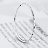 les boucles d'oreilles à grande bague de luxe en argent sterling 925 exquises sont des cadeaux de bijoux de créateurs originaux pour les fêtes de charme des femmes et w