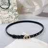 ceinture en cuir à boucle de perles pour femmes, haut de gamme, simple, polyvalente, style de luxe, ceinture étroite de 2cm, accessoire de mode, tendance de style de rue