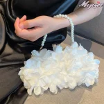 Fleurs artificielles élégant sac de Banquet couleur unie élégant sac à main Floral soirée pochette sac à main grande capacité sacs de fête de mariage