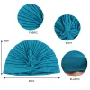 turban torsadé à nœud extensible pour femmes, foulard, bonnet musulman, hijab indien, casquette de chimio pour adultes, couleur unie
