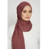 Écharpe hijab en jersey de coton modal pour femme, long châle musulman, turban doux uni, bandeau de sauna africain, 170x60cm