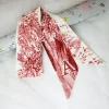 foulard skinny de luxe pour femmes, écharpe de sauna pour femmes, ruban de poignée de sac, bande de cheveux, impression de lettres, nouveau design pour dames, mode