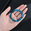 bracelet en pierre original pour femmes et hommes, tendance, en apatite bleue, perles, pierres précieuses, scène du patron, cadeaux d'appréciation des employés