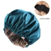 nouveau bonnet de cheveux en satin pour dormir, invisible, plat, imitation soie, rond, soins capillaires pour femmes, couvre chef, bouton de réglage de cérémonie, chapeau de nuit