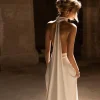 sodigne robe de mariée longue en satin Élégante, col en v, dos aux, pour la plage, style boho, pour les patients, tout personnalisé, 2024