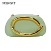 pochette tendance en cuir pu pour femmes, couleur unie, décoration en métal, sac de soirée, pochette à bandoulière pour fête de mariage
