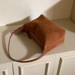 Sac à main Vintage en Faux daim pour femmes, fourre-tout Simple et décontracté, sac de banlieue de grande capacité