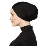 Femmes Hijabs Sport Modal islamique noir sous-capuchon musulman Abaya Hijabs Abayas Jersey Turbans Turban tête instantanée enveloppement femmes casquette
