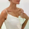 ensemble de bijoux tendance pour femmes, banquet, mariage, perles simples, long cou, chaîne, pompon, boucle ot, collier, boucles d'oreilles pendantes
