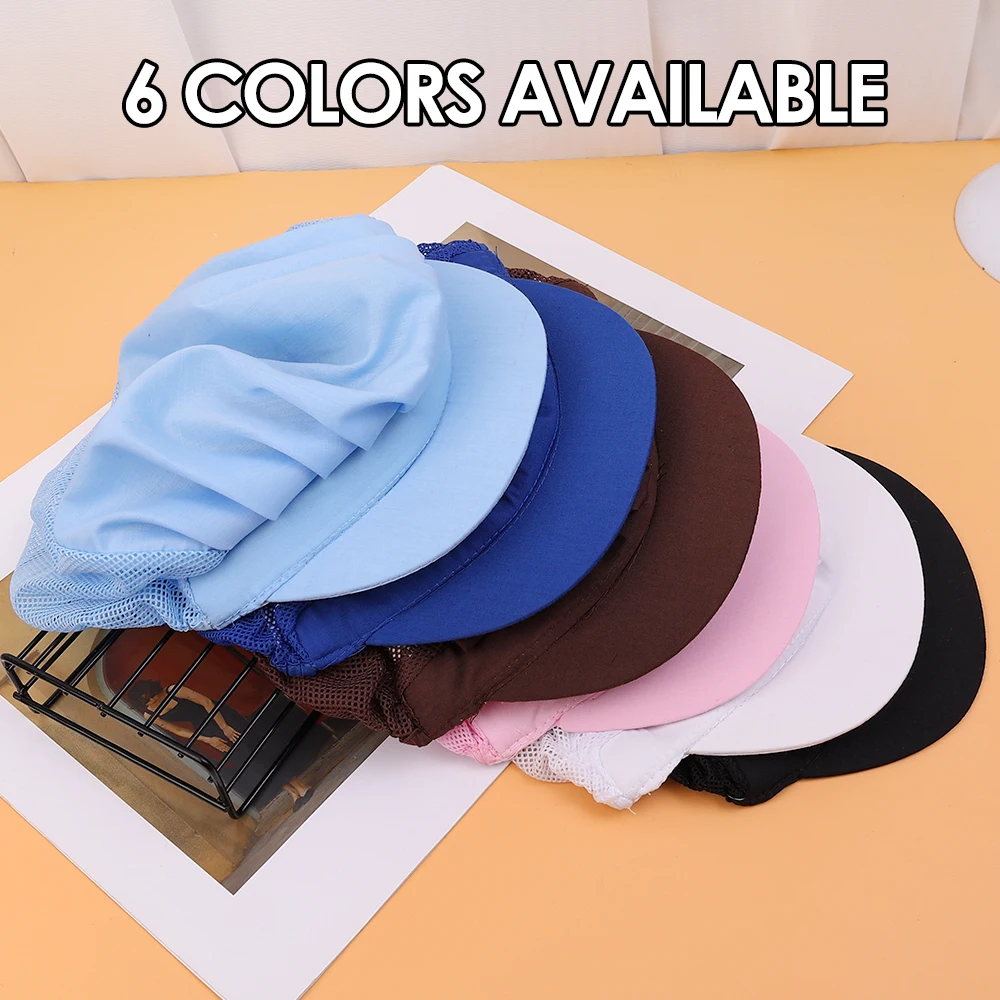 chapeaux de travail en maille respirante pour femmes et hommes, casquettes de couverture de cheveux, chapeau d'atelier, bonnet de cuisson de service alimentaire, visières de cuisine, bonnet
