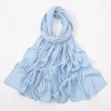Mode Premium Modal coton Hijab écharpe longue plaine tissu respirant bandeau doux Jersey plaine mode Turban cravate pour les femmes