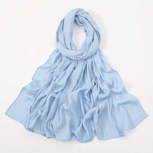 Mode Premium Modal coton Hijab écharpe longue plaine tissu respirant bandeau doux Jersey plaine mode Turban cravate pour les femmes