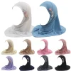 Hijab instantané islamique pour filles, écharpe de sauna, bonnet Amira, châles ronds arabes, turban pour enfants, vêtements de sauna, une pièce, 2 à 6 ans Hijab instantané islamique pour filles, écharpe de sauna, bonnet Amira, châles ronds arabes, turban pour enfants, vêtements de sauna, une pièce, 2 à 6 ans