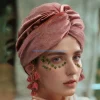 e56a elegant women's backs turban head enveloppent confortable à mode
