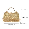 pochette de soirée en or pour femme, sac à main diamant de luxe, sac à main de fête, boîte à bandoulière initiée par pompon, sac à rouge à lèvres, designer, mode