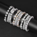 Ensemble de bracelets de perles multicouches pour femmes, amour, tempérament, bijoux féminin, cadeau de mariage