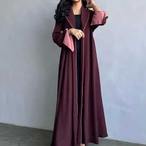 Siskakia-Kimono ouvert décontracté pour femmes, Abayas Jalabiya, Robe saoudienne, Vêtements Mosslim pour Ramadan, Galabia Kabaya, Islam Kaftan, Mode solide