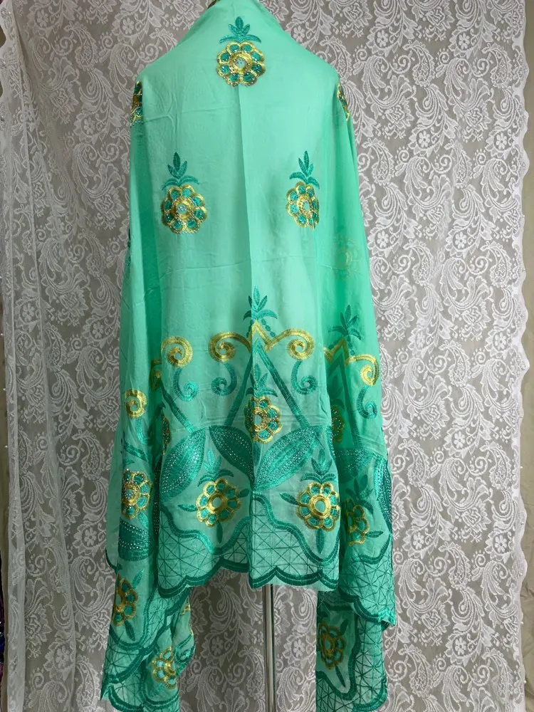 Écharpes et châles en dentelle à motifs floraux ethniques, hijab africain en coton pour musulmans, écharpe en jersey froissé colorée, 2m x 1m, bon marché, vente en gros