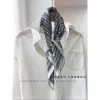 foulard en soie pure pour femmes, carré léger en crêpe de chine, enveloppe de protection solaire polyvalente à la mode, printemps et été
