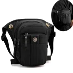 Hommes taille jambe sac Fanny Pack Sports de plein air moto cavalier voyage randonnée multi-poches en Nylon mâle goutte cuisse hanche ceinture sacs nouveau