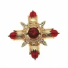broche croisée en strass pour femmes, broches en métal, clip vintage, bijoux