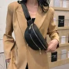 Sac banane en cuir souple pour femme, sacs de ceinture décontractés, sac à main à bandoulière, sacs pour téléphone, mode pour femme, initié au voyage