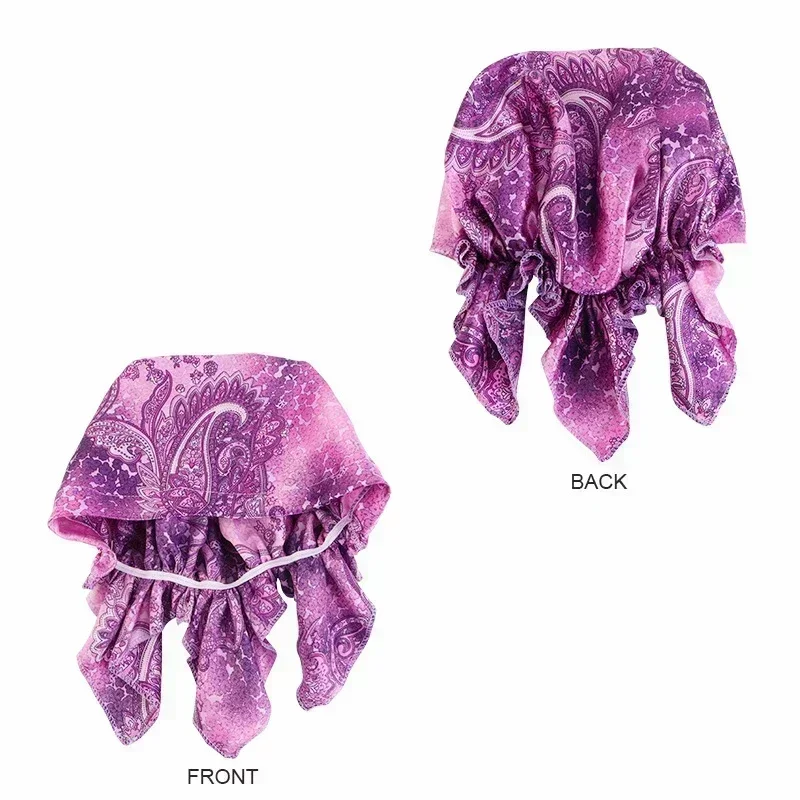 satin musulman femmes imprimé pré attaché foulard élastique femme turban cancer chimio chapeau perte de cheveux sommeil casquettes couverture bandeau bandana