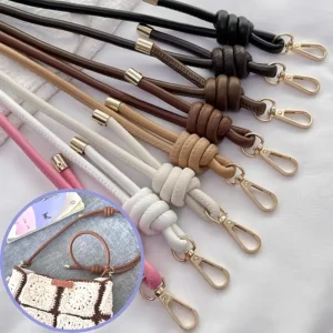 Sangle de sac avec boucle ronde, sangle de main, sangle d&rsquo;épaule, ceinture, poignée de sac, bricolage réglable, détachable, remplacement en cuir PU