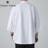 kimono noir pour homme, cardigan japonais, chemise de plage, haori, unisexe, vêtements samouraï, Été