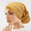 turban instantané en velours élastique doux, casquette intérieure hijabs, chapeau musulman, mode foulard pour femmes, couleur unie, bonnet hijab pour femmes