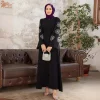 abaya de luxe avec perles pour femmes musulmanes, caftan islamique, vêtements de prière modestes, ramadan, eid, dubaï