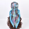 foulards en soie de haute qualité pour femmes, hijab carré en satin, mouchoir uni, châles enveloppants de tête, bandeau féminin, bandanna islamique