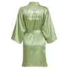 robe de mariée en satin vert sauge pour femmes, robe de mariée espagnole, kimono, robes de demoiselle d'honneur pour fête de mariée