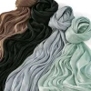 mode broderie soie froissé hijab écharpe femmes miroitant châles plaine femmes musulmanes hijabs islam turban plissé écharpe ramadan