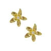 boucles d'oreilles à fleurs élégantes pour femmes à mode