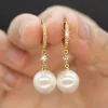 boucles d'oreilles en perles d'eau douce naturelles pour femmes, argent 2025, simple, classique, patients, mariage, bijoux de luxe, nouveau, 925