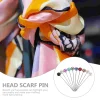30 pièces épingles d'écharpe en perles petites broches en métal de sécurité tête ronde accessoires hijab clips d'écharpe de mariage bijoux musulmans épingles d'écharpe