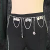 ceinture de danse du ventre personnalisée, chaîne de taille, petite chaîne en métal ondulé courbé, tête humaine, pièce de gong en cuivre, chaîne de taille or argent