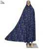 abaya caftan à capuche pour femme musulmane, ramadan, avec hijab, imprimé floral, dubaï, robe saoudienne, vêtement de prière africain, turquie