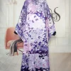 Dubaï été femmes musulmanes vacances caftan en soie Maxi robe surdimensionné Europe imprimé plage ample Abaya Femme africaine doux BouBou