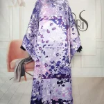 Dubaï été femmes musulmanes vacances caftan en soie Maxi robe surdimensionné Europe imprimé plage ample Abaya Femme africaine doux BouBou