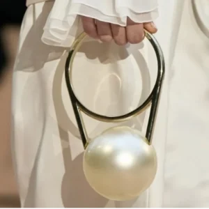 Pochette de soirée de luxe de styliste avec poignée en boule, sac à main en acrylique pour femmes, créatif haut de gamme, sacs à main de mariage, fourre-tout de fête pour dames