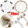10-20 pièces/lot broche antidérapante foulard châle écharpe dame broches fixes écharpe Hijab Clips perle broche élégante pour les femmes bijoux