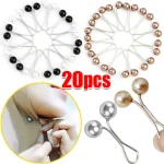 10-20 pièces/lot broche antidérapante foulard châle écharpe dame broches fixes écharpe Hijab Clips perle broche élégante pour les femmes bijoux