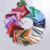 nouvelle couleur unie femmes 90 cm imitation soie grand foulard carré en gros mode couleur unie écharpe foulard décontracté femmes