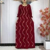 abaya robe africaine élégante en coton pour femmes, vêtement islamique, taille renforcée, nouvelle collection