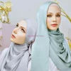 49me breffable satined hijab châle enveloppe headscarf pour les femmes ethniques Événement culturel
