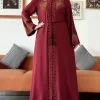 nouvelles femmes robe élégante en mousseline de soie abaya ouvert avec fermeture éclair femmes musulmanes robe vêtements islamiques cardigan abaya femmes robe musulmane